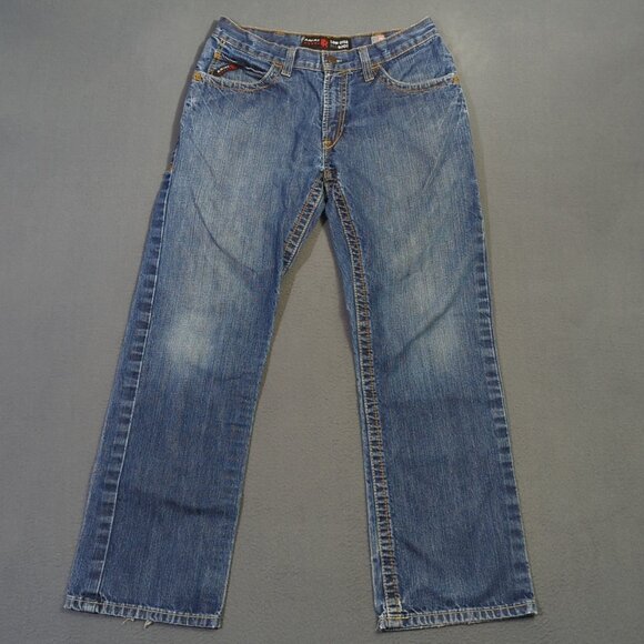 Ariat FR Jeans Men's 32x32 Blue M4 Relaxed Basic Boot Cut Denim Welder Workwear - Picture 1 of 14